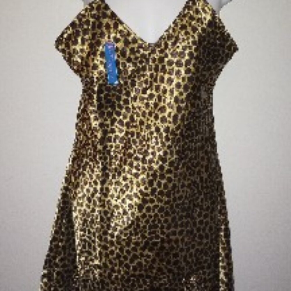 LAPOGEE SIZE MEDIUM ANIMAL PRINT NWT TEDDY NIGHTGOWN LINGERIE SLEEPWEAR